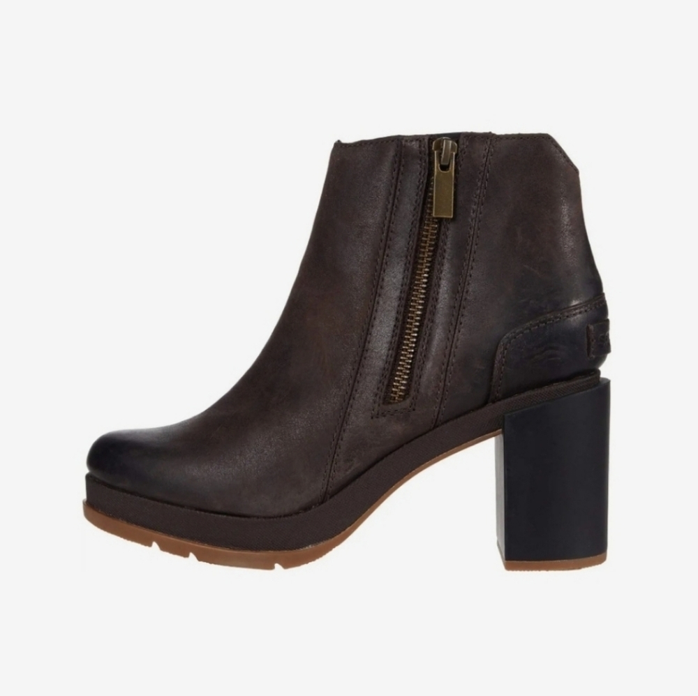 SOREL Blake Bootie Blackened Brown Double Side Zip Boots - Picture 4 of 16